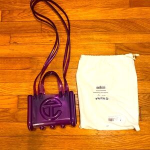 Telfar x Melissa small purple jelly bag nwot